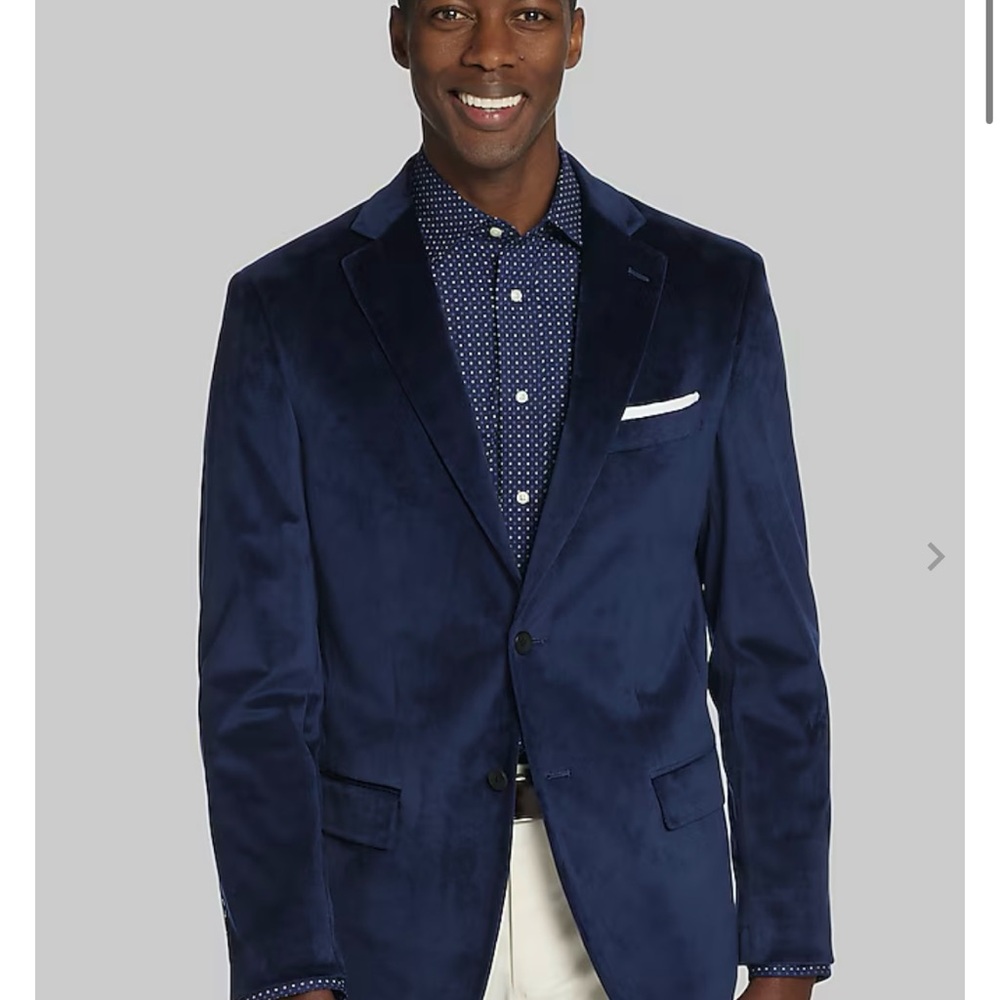Jos. A. Bank Deep Blue Velvet Blazer